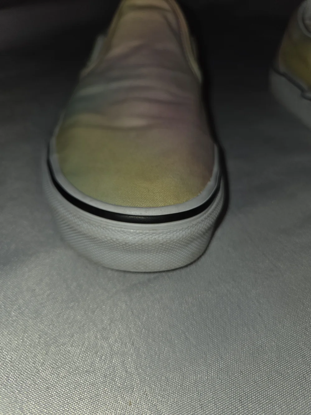 Vans Slip-On Sneakers in Cream and White